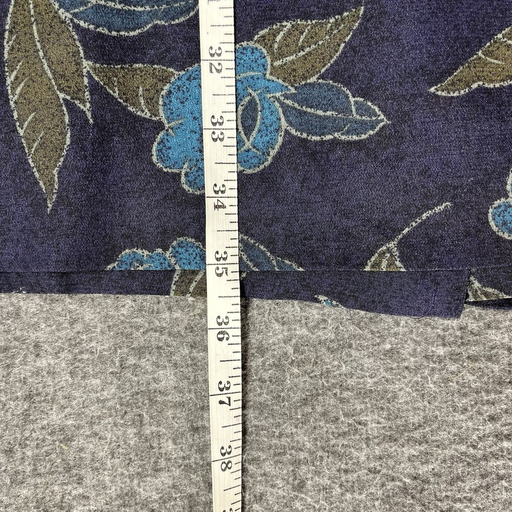Vintage Rena Rowan Maxi Skirt 14W Blue Floral Straight Lined Slit Modest 90s - Picture 6 of 16